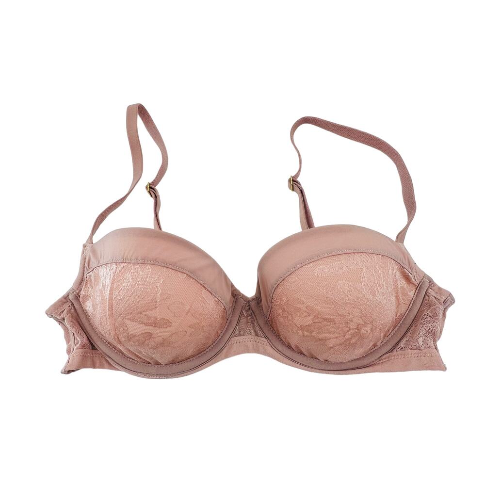 Soma Size 32B Bra Lightest Lift Demi Underwire Adjustable Pink